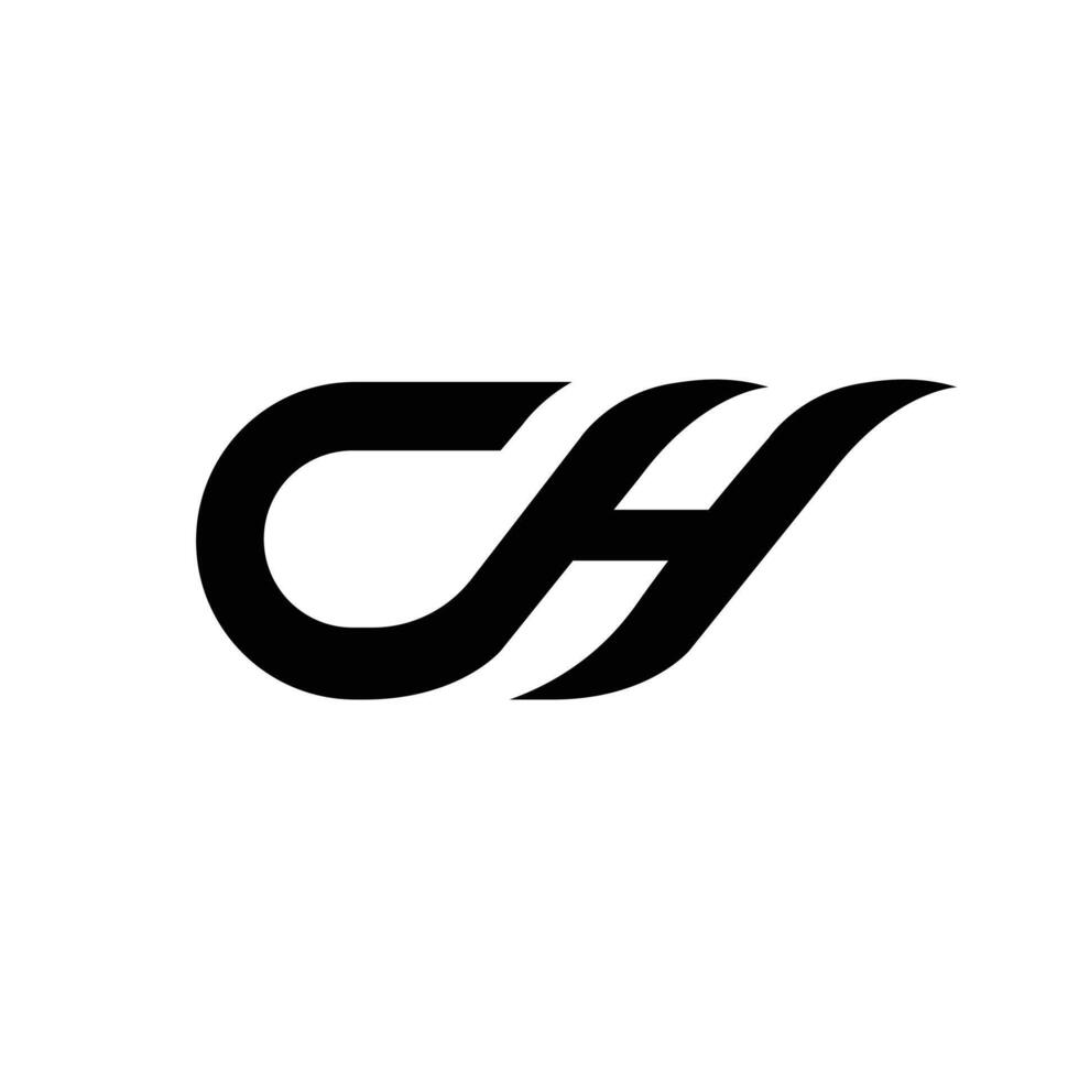 Letter Ch initial modern elegant monogram logo vector