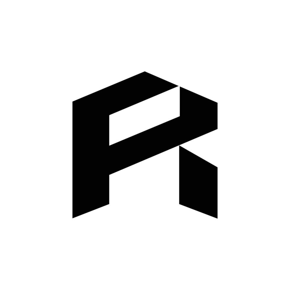 Letter Rk modern shape typography logo vector