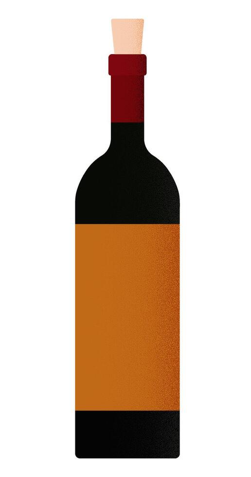 Wine Bottle Isolated. Illustration vector
