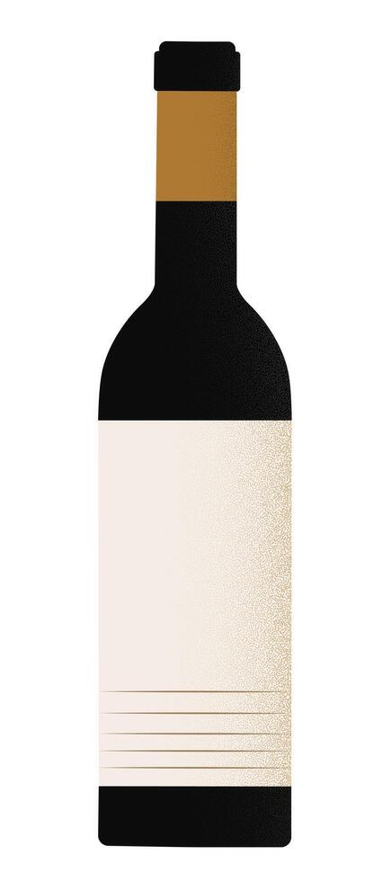 Wine Bottle Isolated. Illustration vector