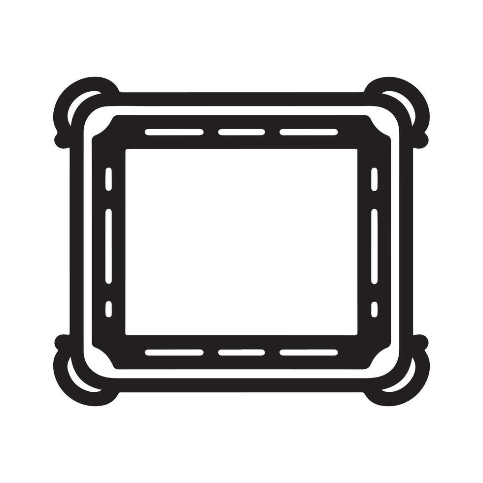 picture frame hanging on wall illustration vector