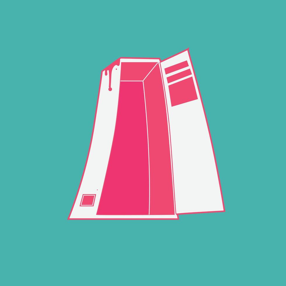cute illustration of an empty locker vector