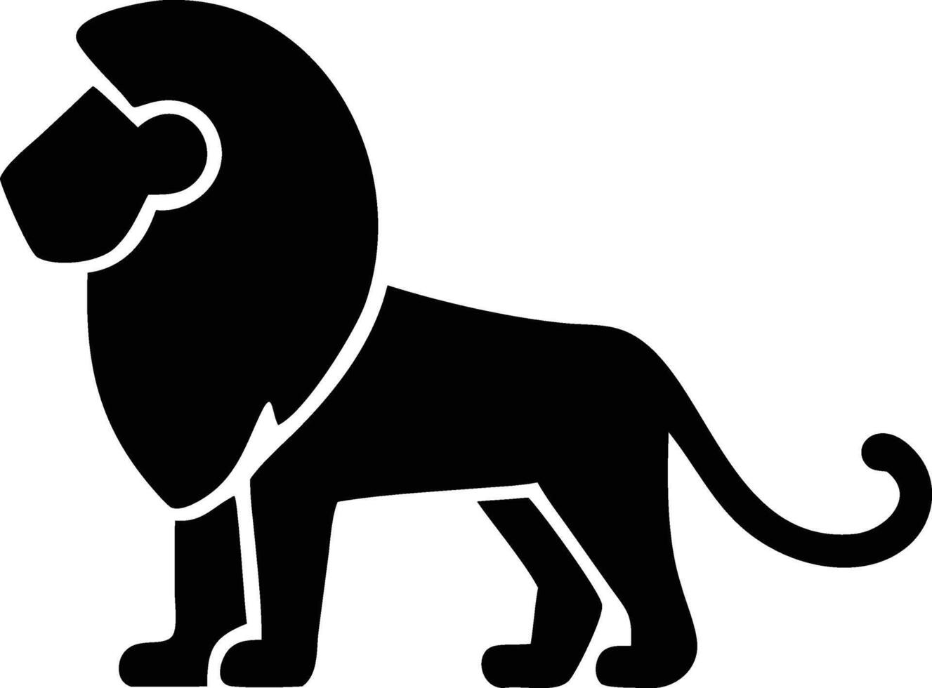 new stylish lion icon design vector