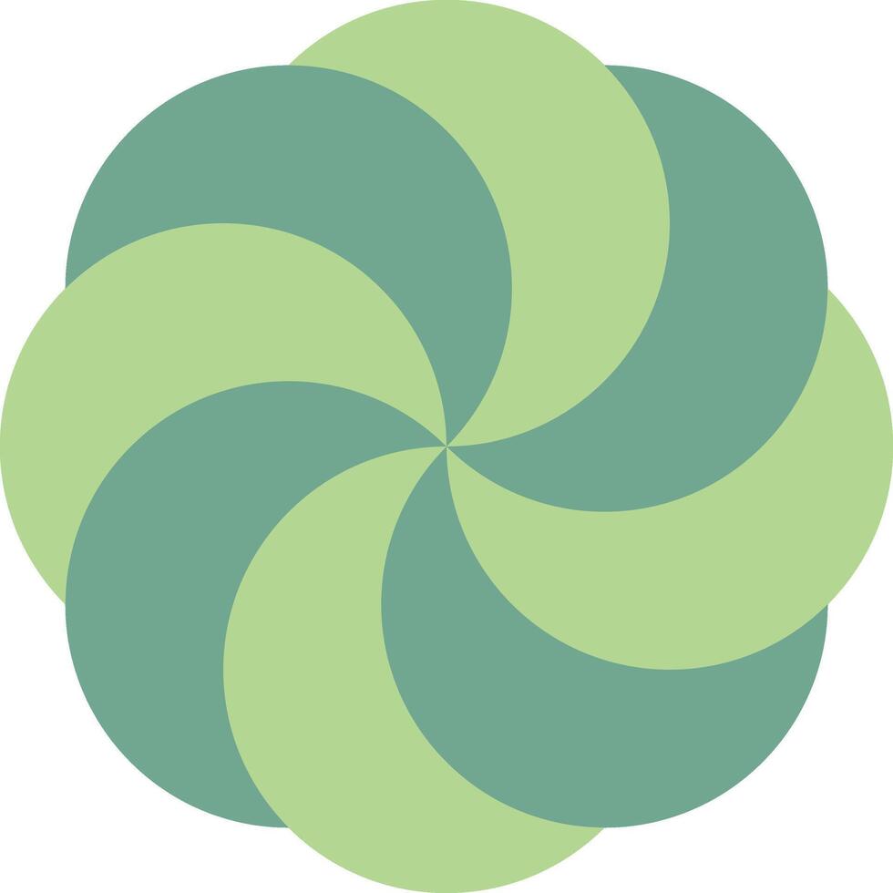 Geometric shape of green colors vector
