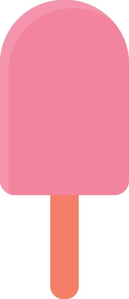 Flat illustration of a strawberry ice cream vector