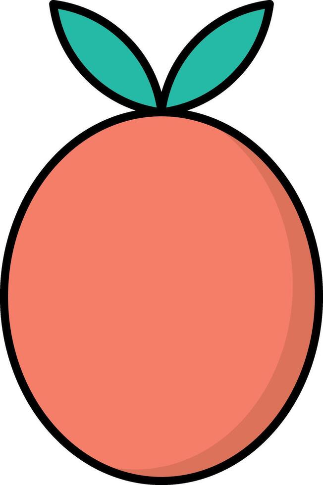 Flat illustration of an orange vector
