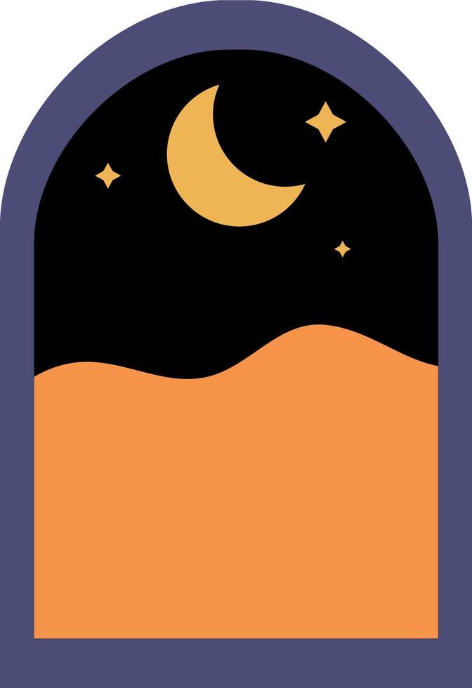 Illustration of a night landscape vector