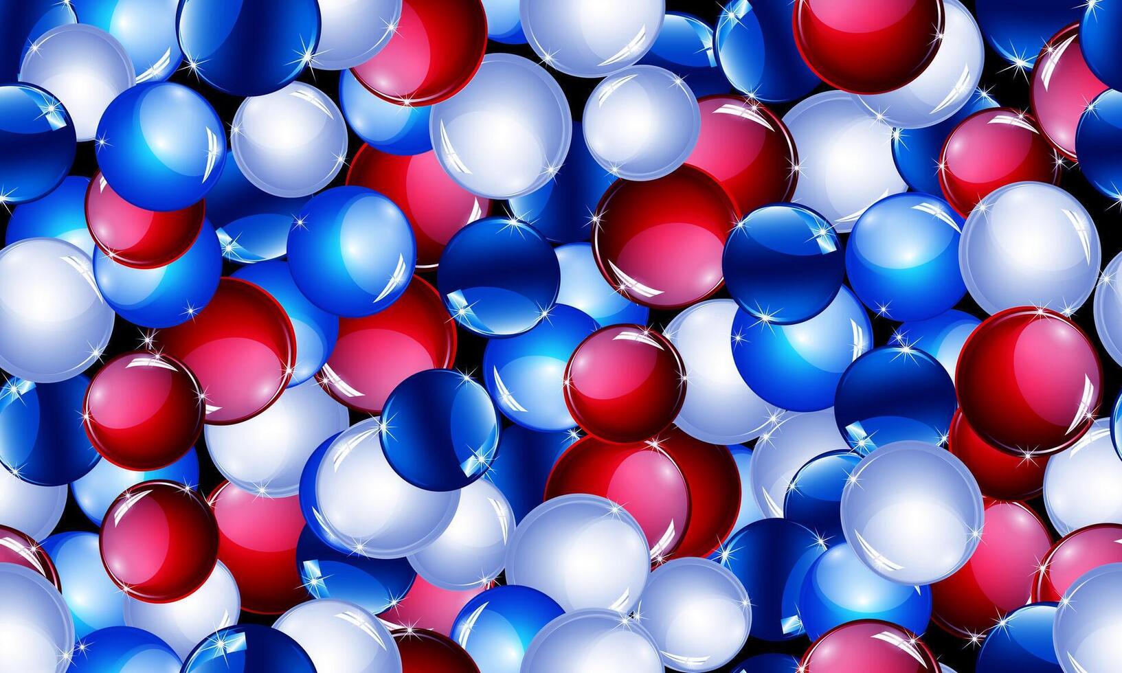 colorful balls on black background. circle glow soft color. vector