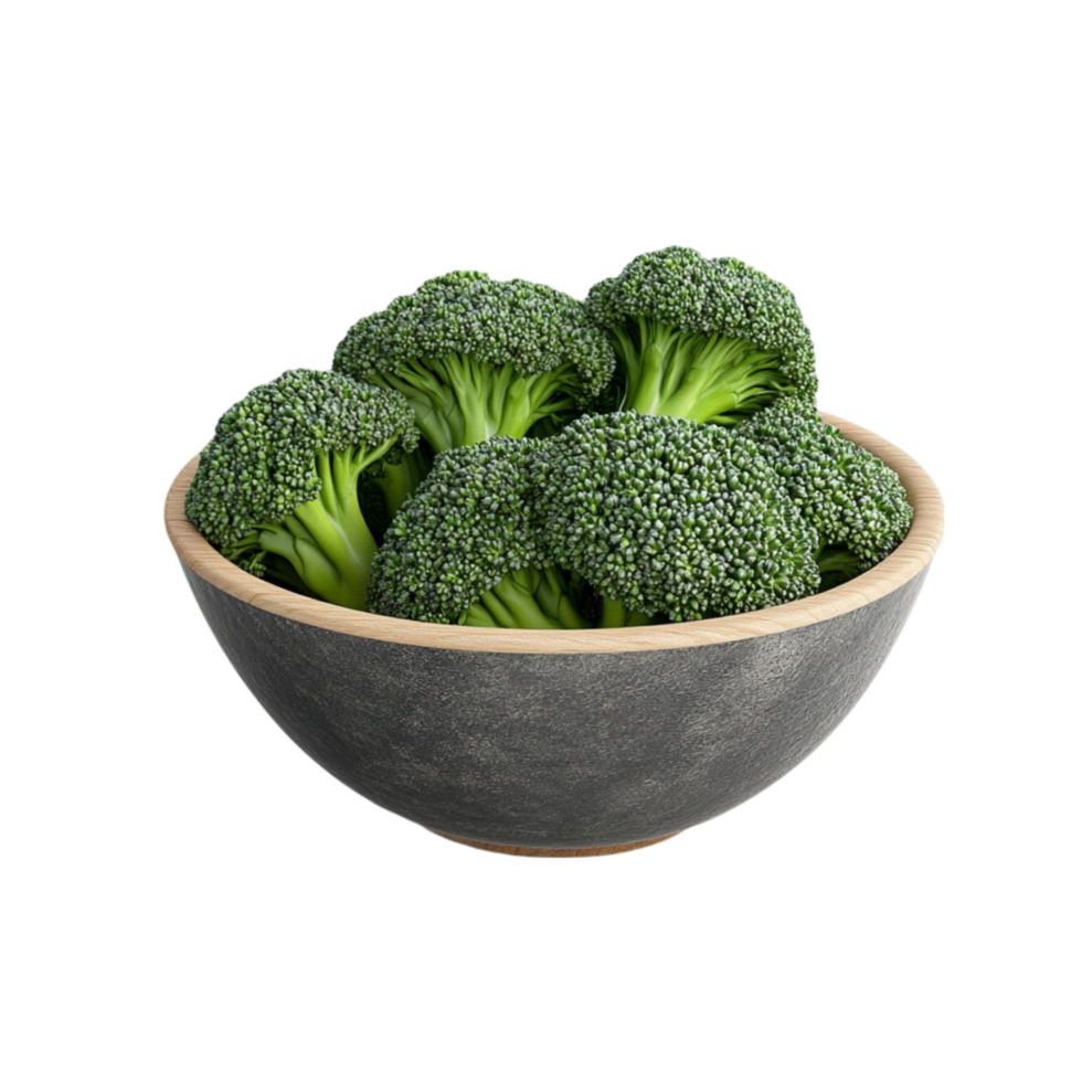 Cut Fresh Natural Green Broccoli AI-Generative png