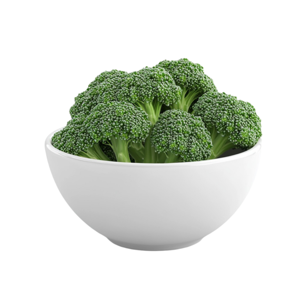 Fresh Broccoli in Bowl AI-Generative png