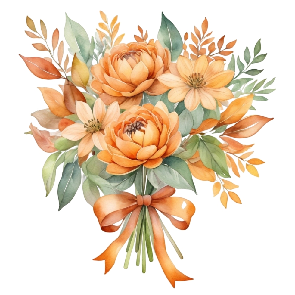 autumn flowers arrangement png
