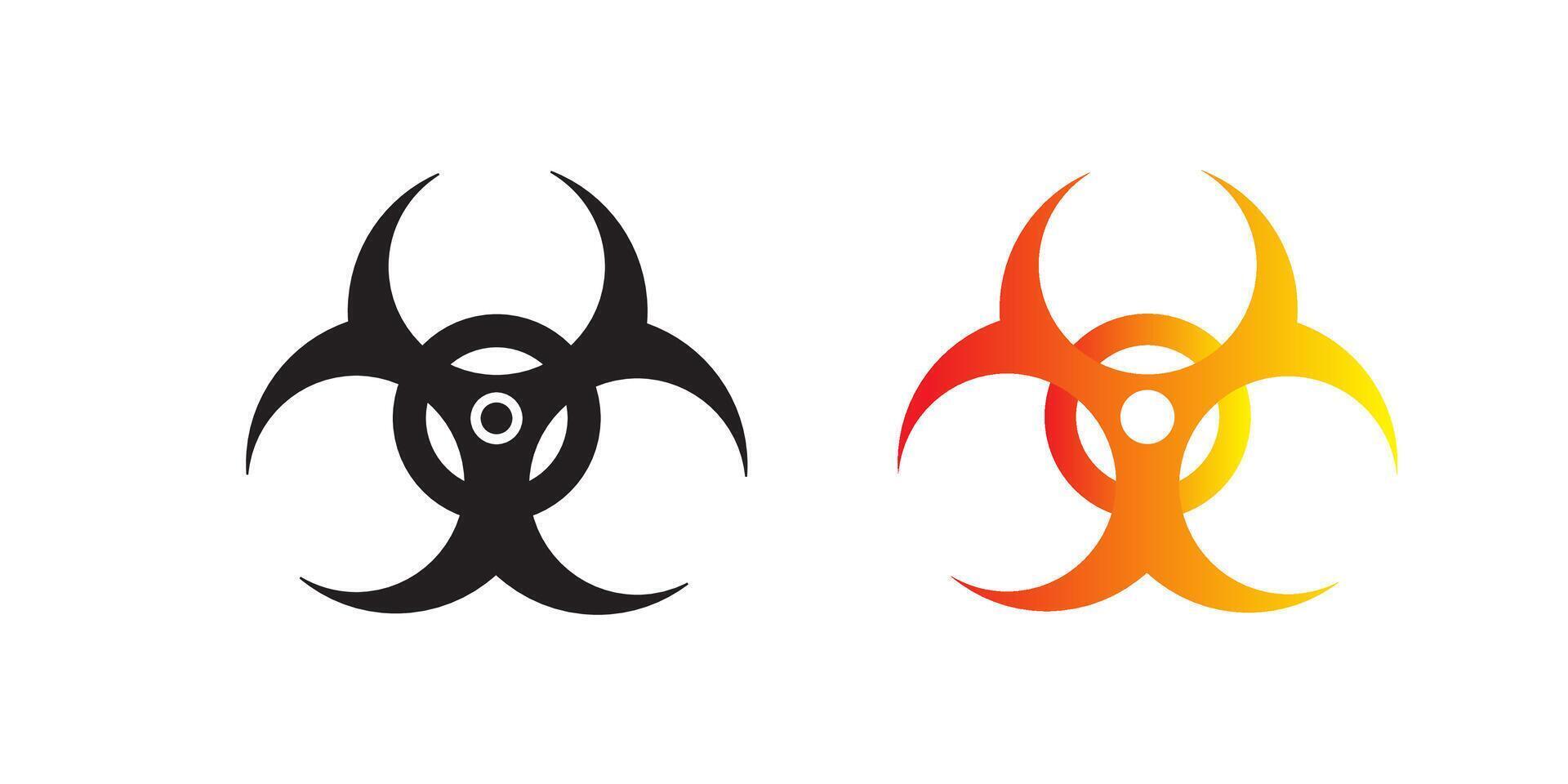 Stylish biohazard symbol on transparent background vector