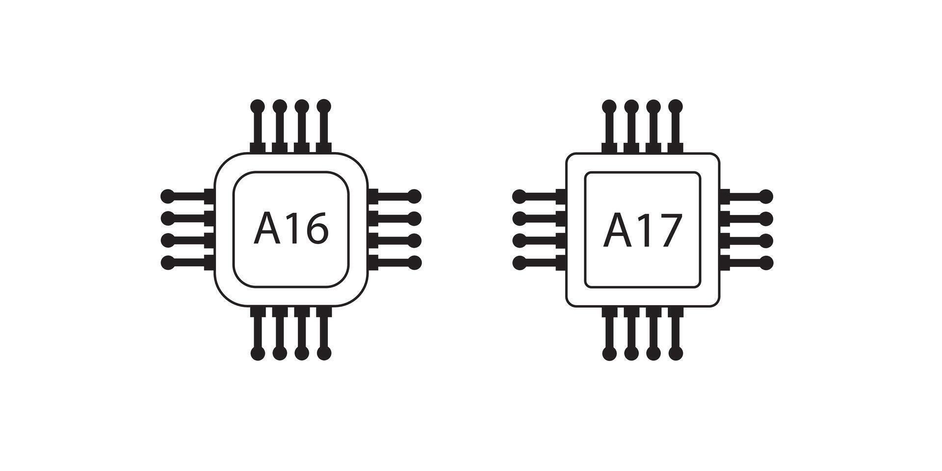 CPU chipset secure icon. Single solid icon. illustration. For website design, logo, app, template, ui, etc. vector