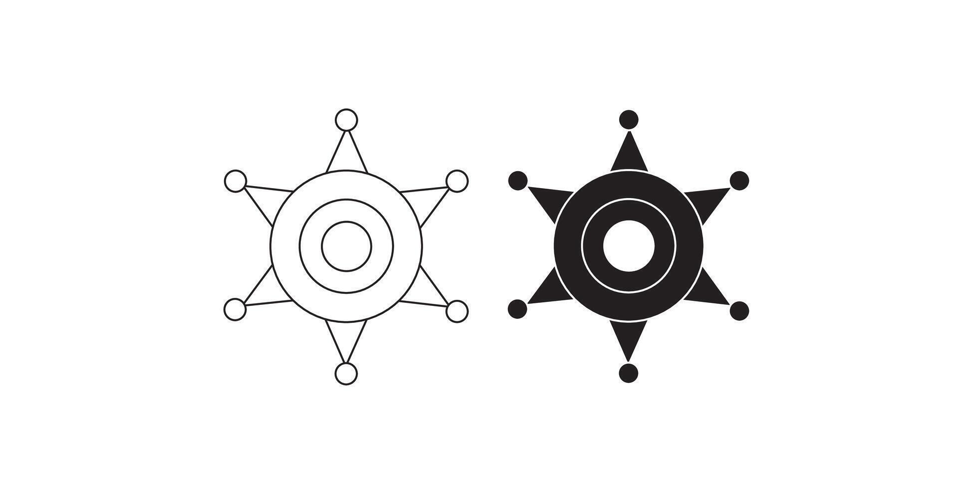 Sherif star icon for apps and web sites illustration on white background vector