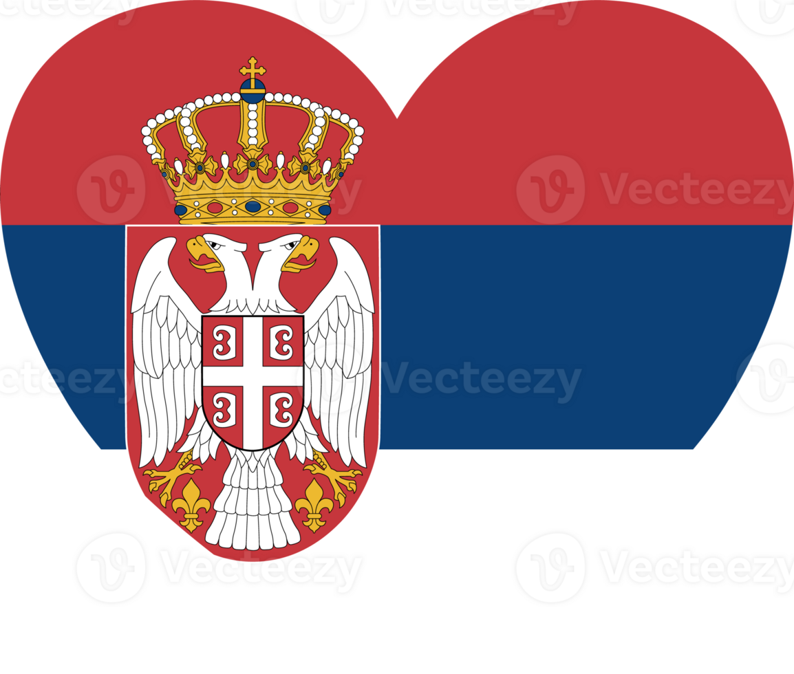 Serbia flag heart shape png