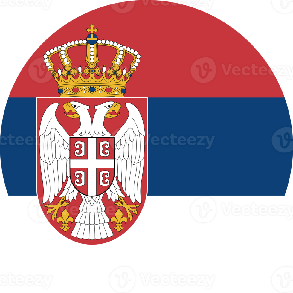 Serbia flag button png