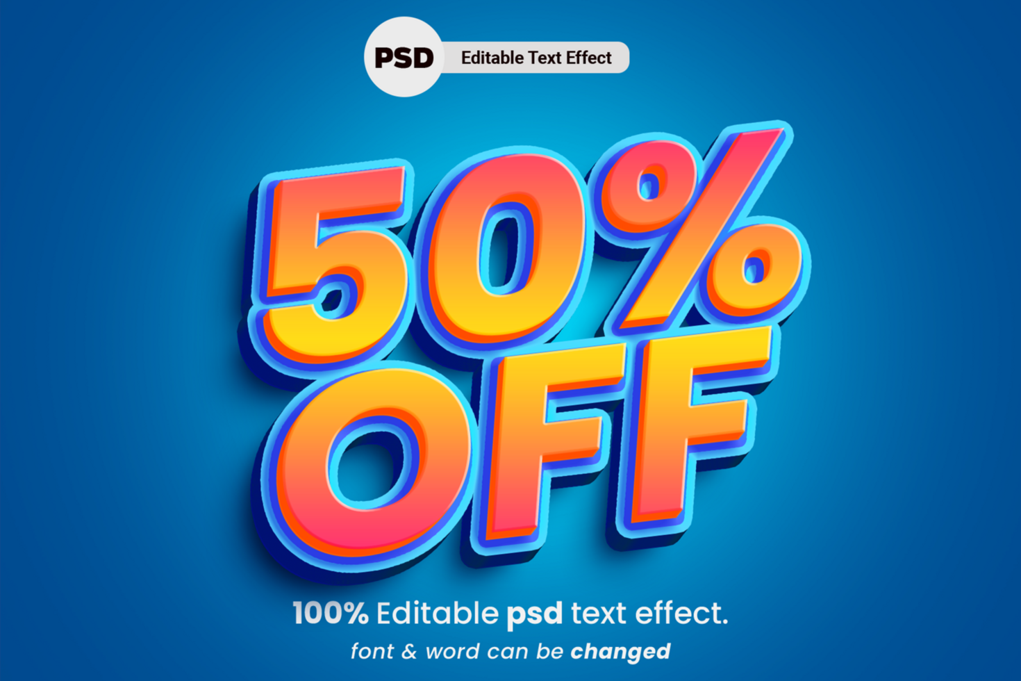 Flash Sale 3D Editable Text Effect psd
