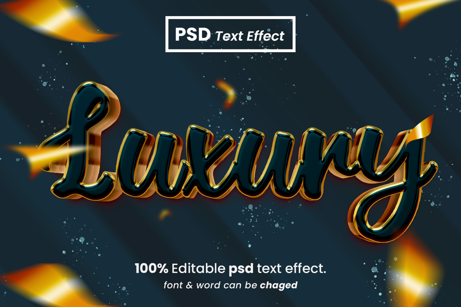 Luxury 3D Editable Text Effect psd
