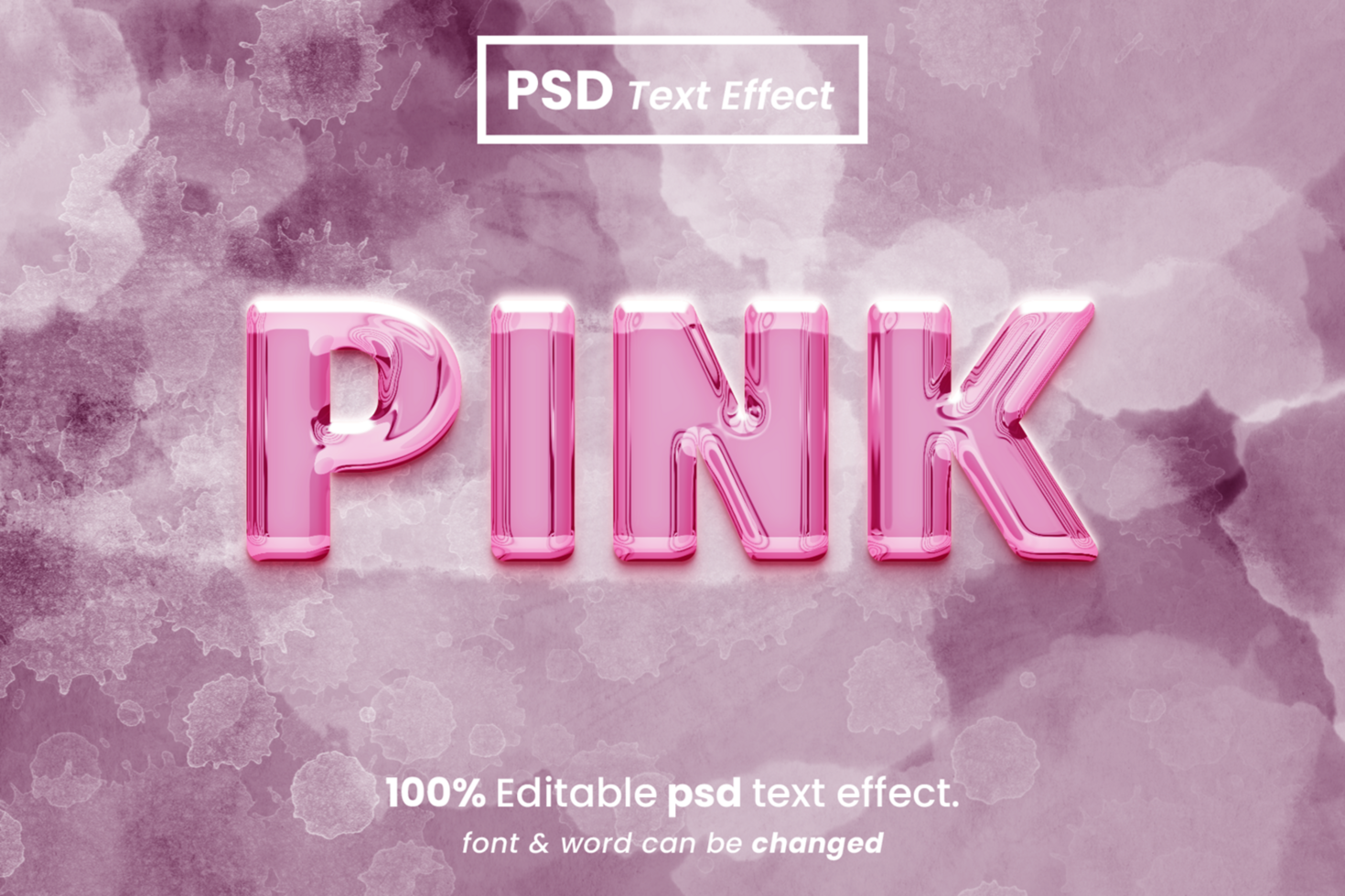 Pink Liquid Editable Text Effect psd