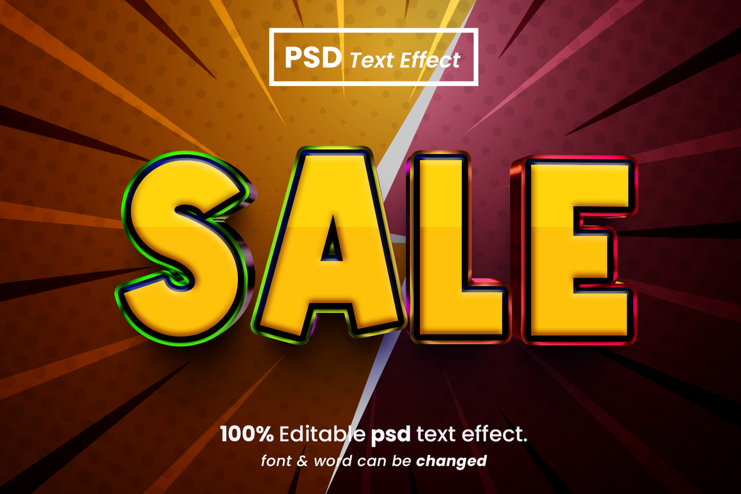 Flash Sale 3D Editable Text Effect psd