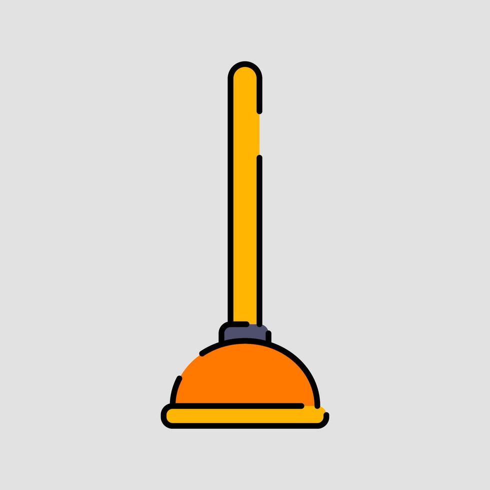 Plunger Toilet Pump Icon vector