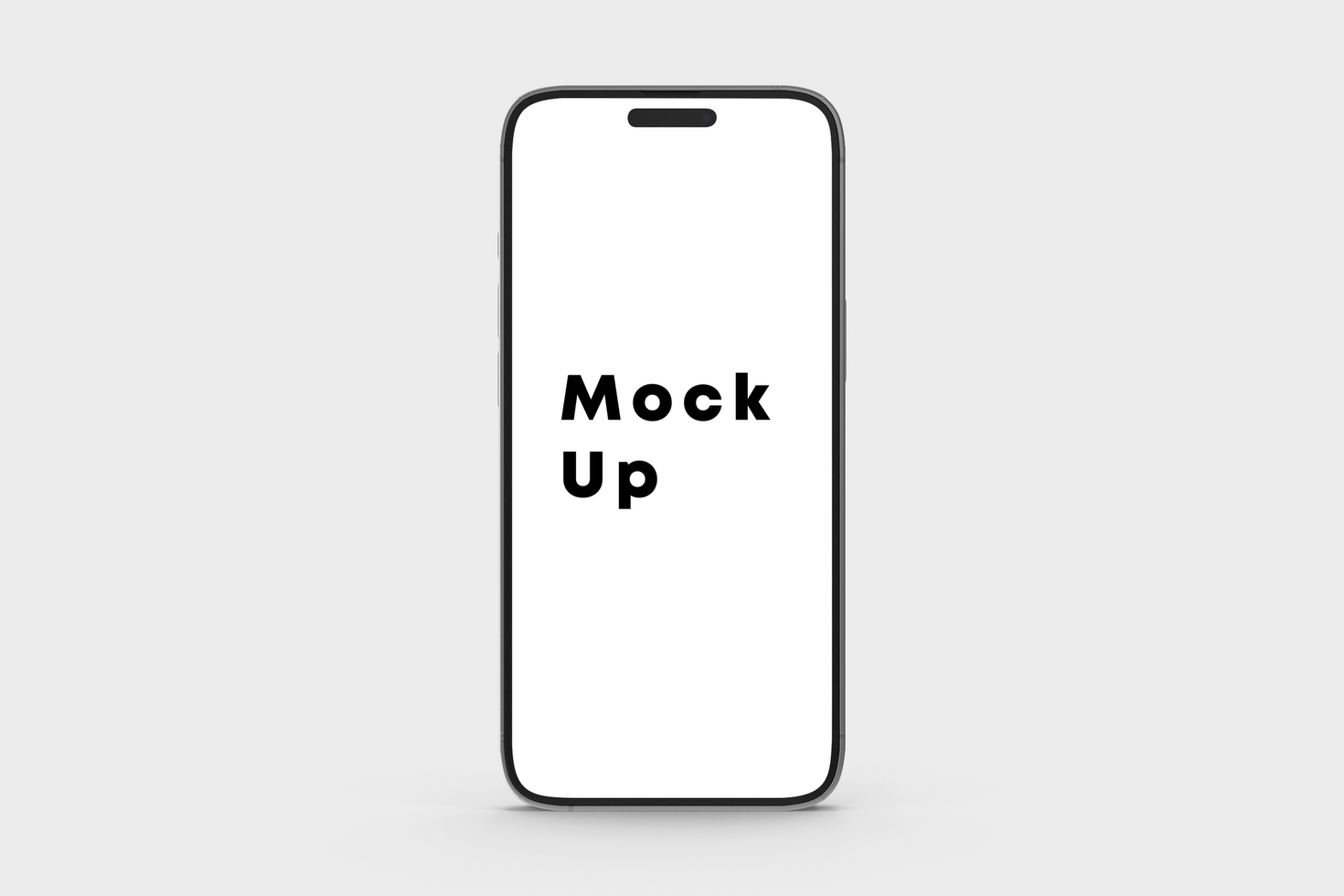 Smartphone with a blank screen on a grey background. psd