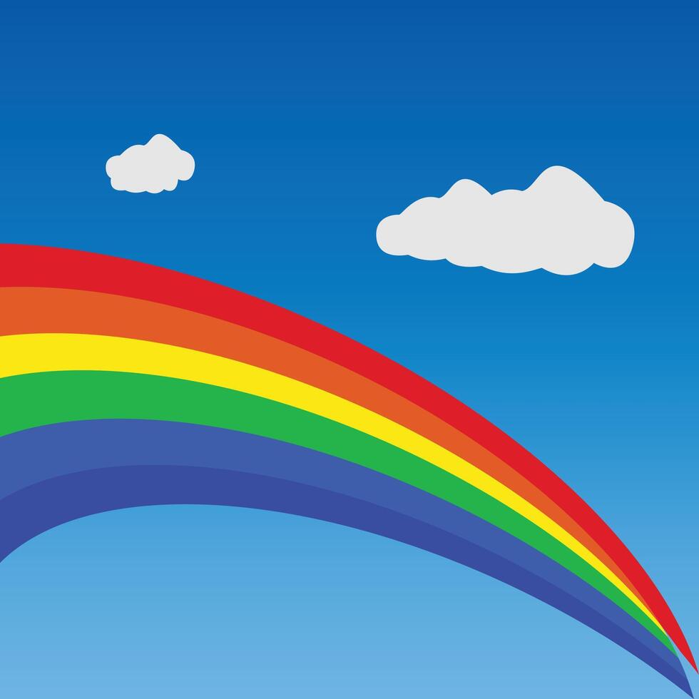 Rainbow Sky drawing vector