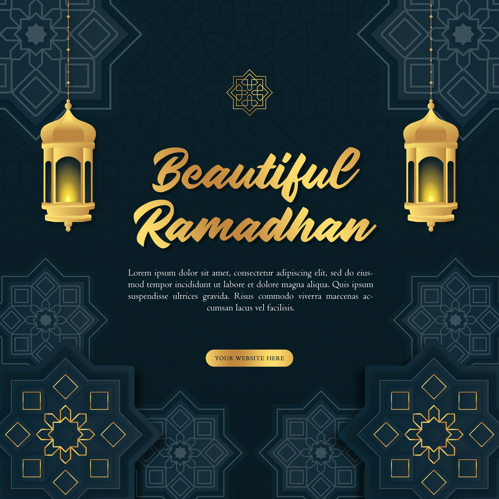 Ramadan Greeting Post Template Design psd