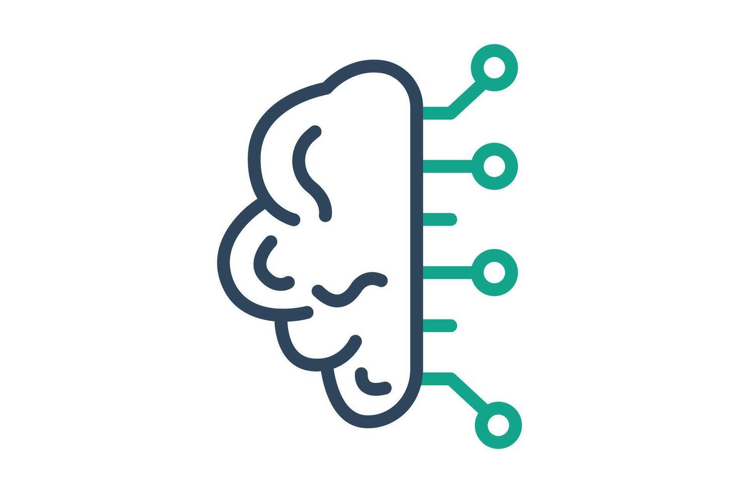 Business intelligence icon. icon related to technology. line icon style. data analytics elements illustration vector