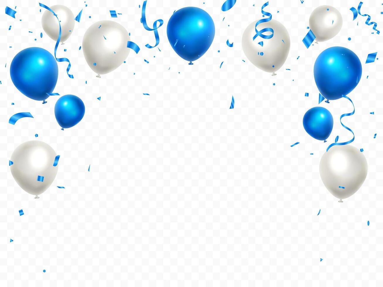 Celebration background template. Realistic balloons and ribbons banner design. Sale balloon illustration vector