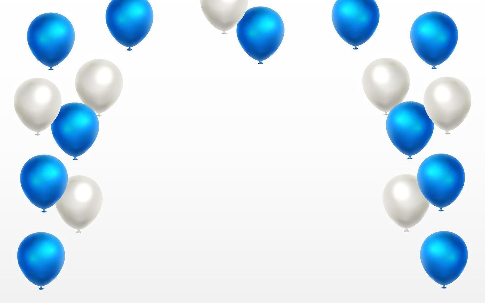 Celebration party balloons background. Colorful balloon illustration on white background. Birthday balloon flying for party vector