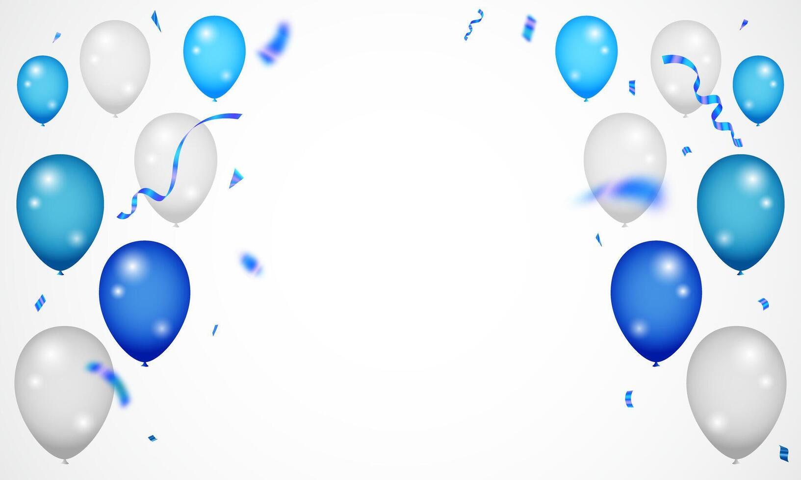 Holiday Background with Balloons. Can be used for advertisement, Celebration party banner with Blue color balloons background vector