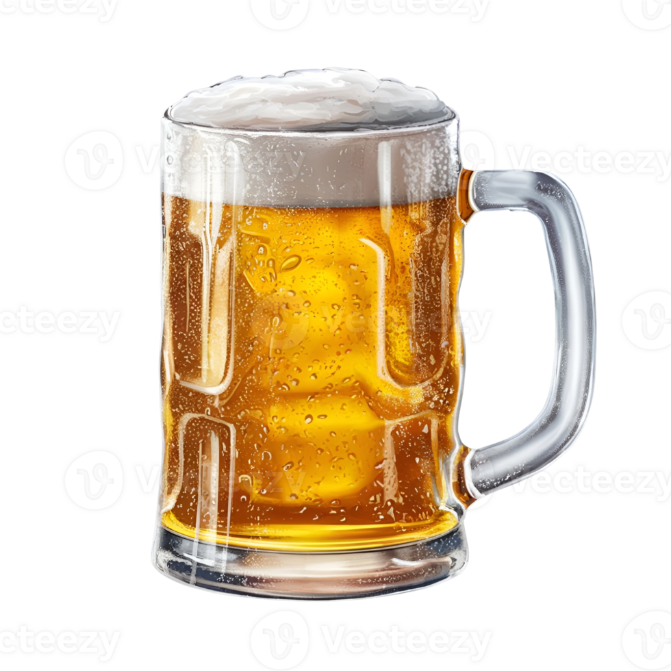 Beer mug illustration transparent background png