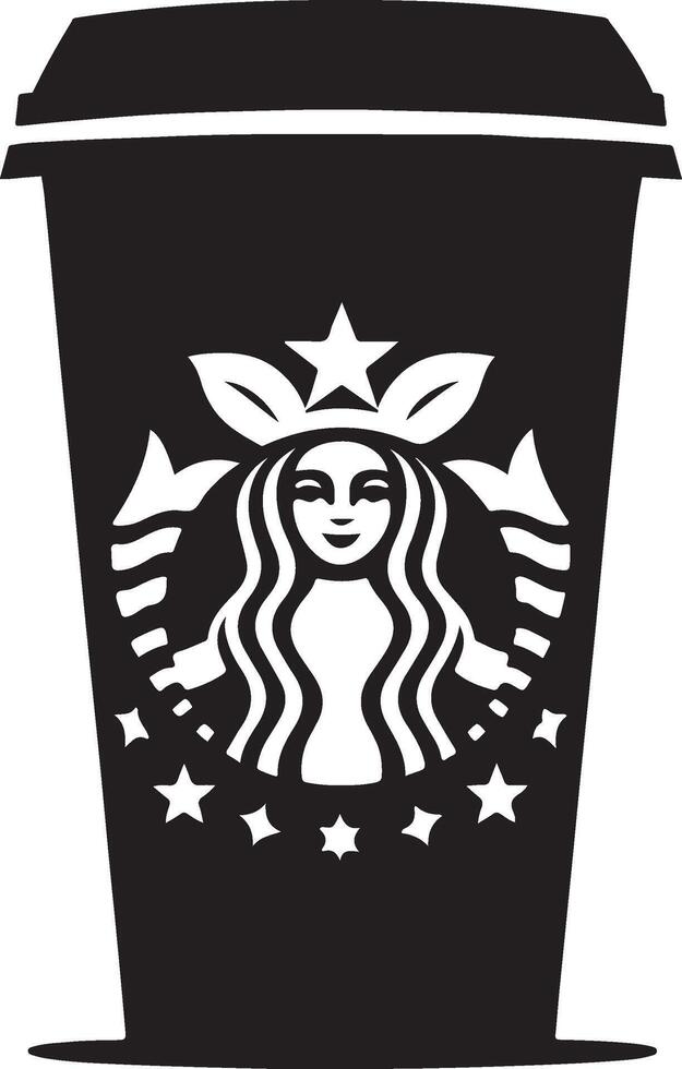 starbucks cup illustration icon vector