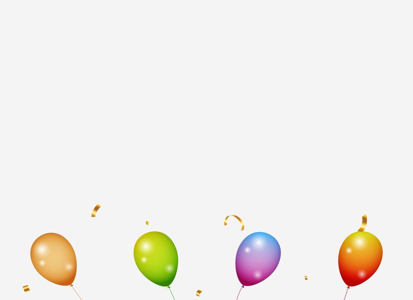 Celebration party banner with colorful balloons background. Party card with colorful balloons. Balloon background vector