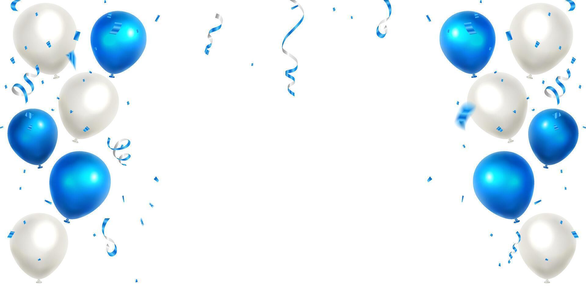 Birthday celebration party balloons template vector