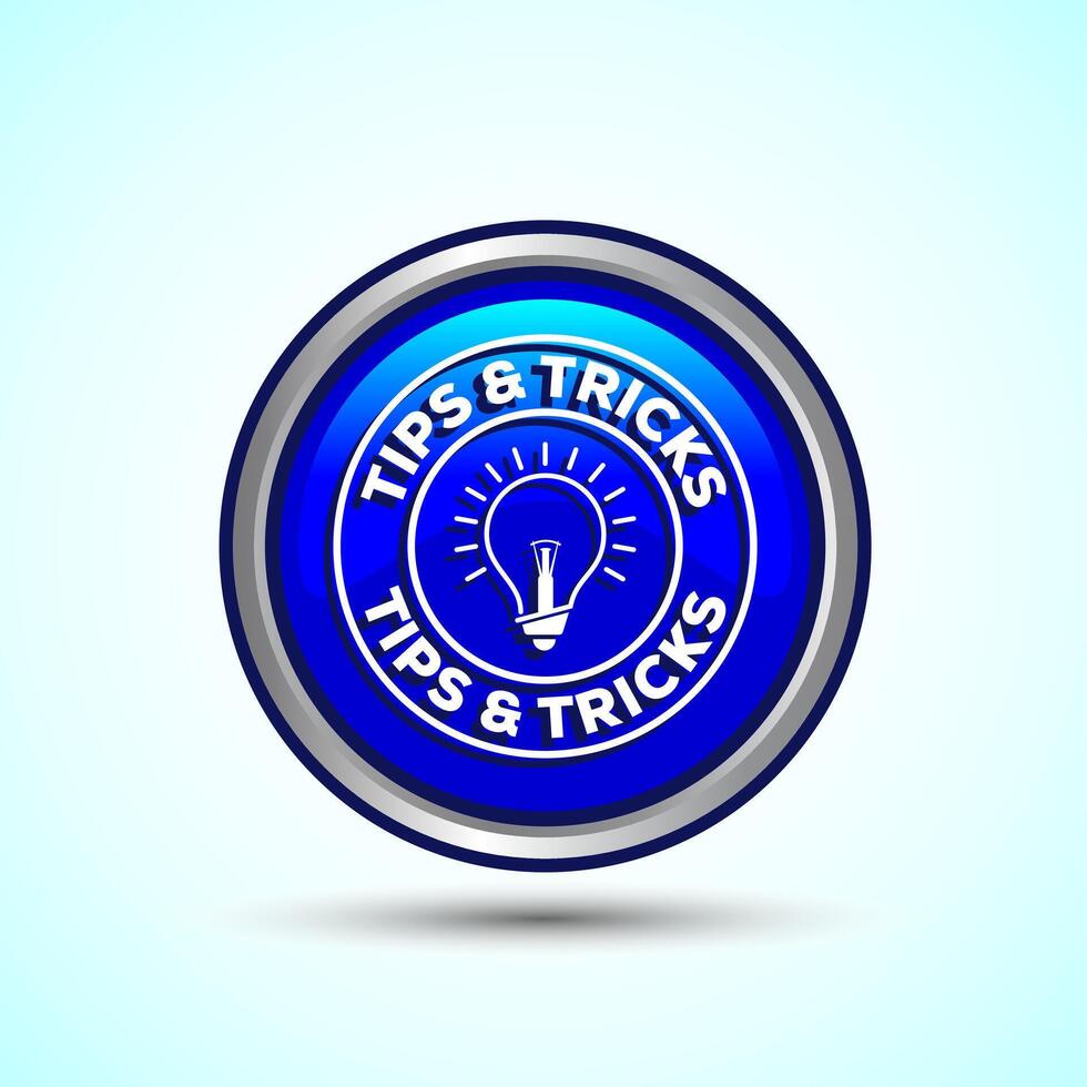 Tips Icon Button Design Illustration Tips And Tricks vector