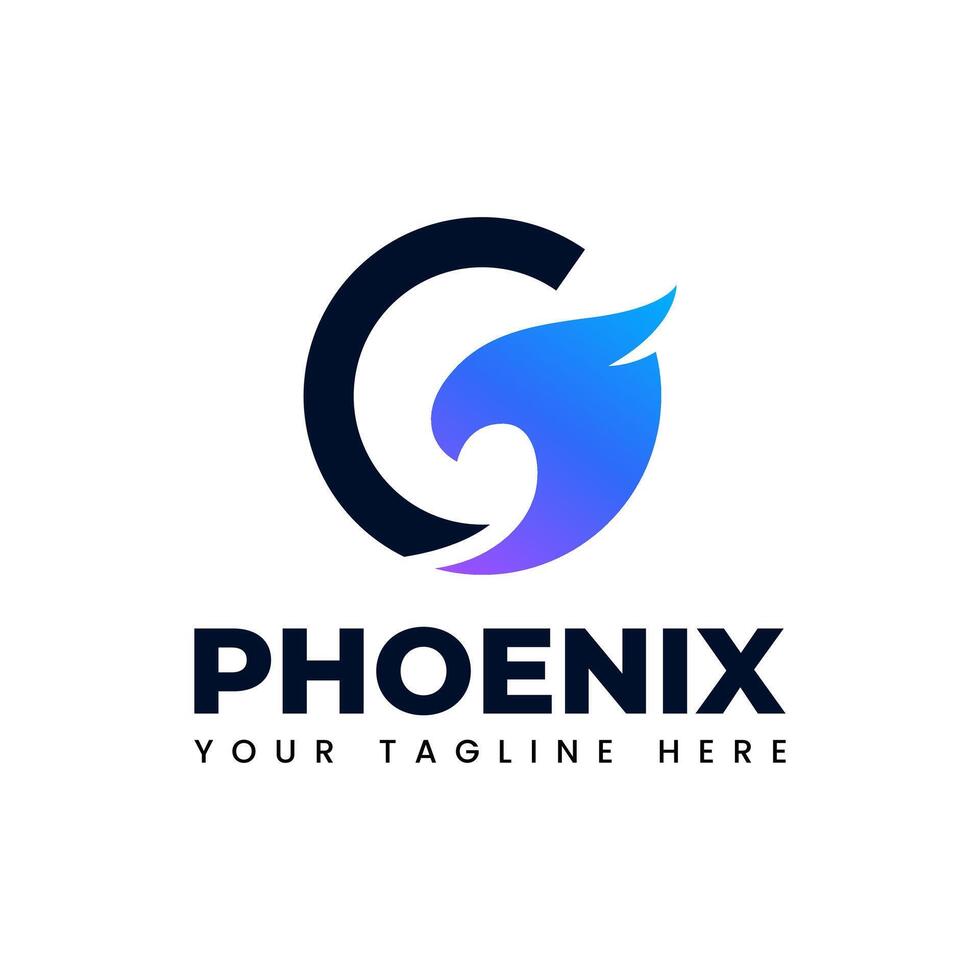 Modern logo of letter G with a blue purple gradient symbolizing innovation and technology vector