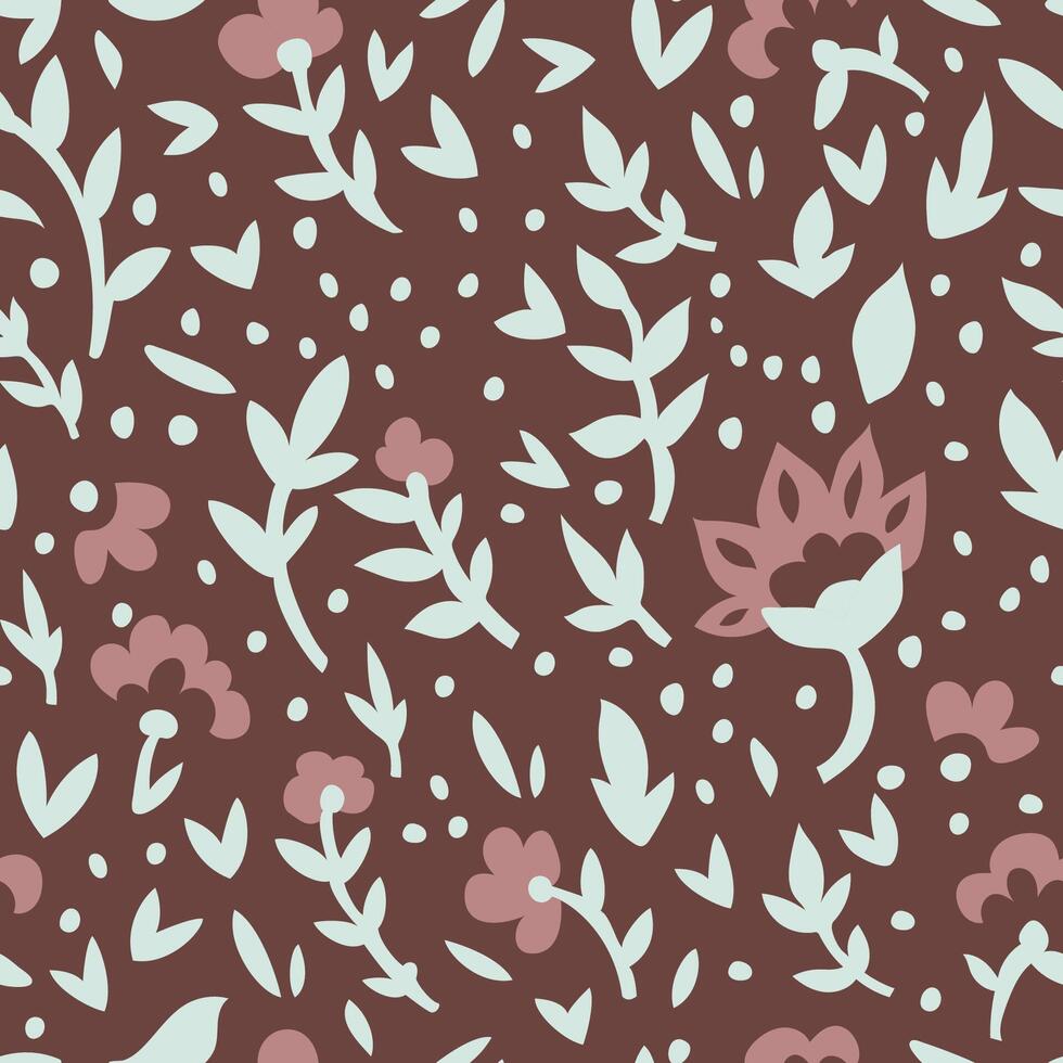 Simple Floral Seamless Pattern vector
