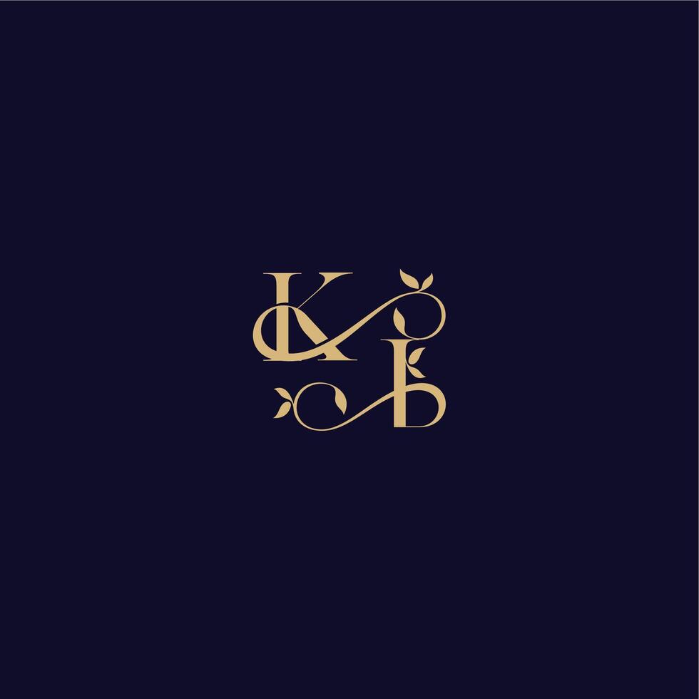wedding initial beauty leaf monogram logo letter organic and elegant concept KI vector