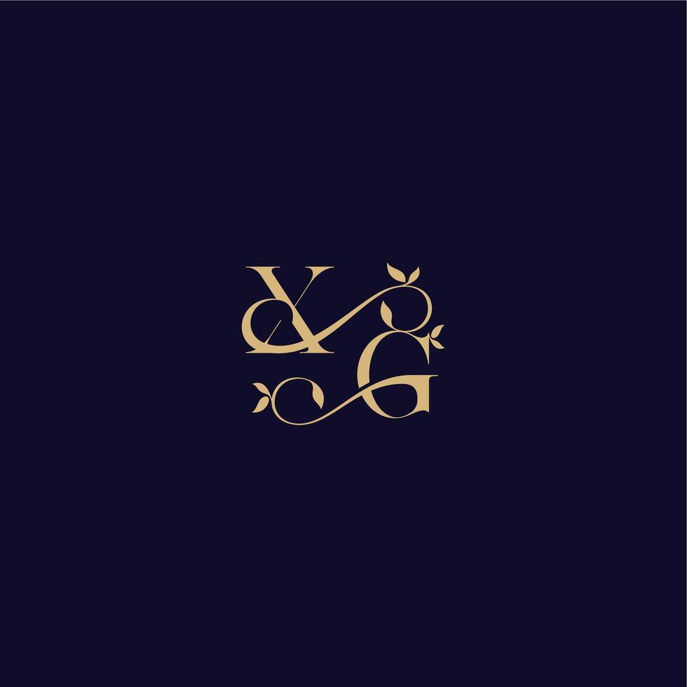 XG letter organic and elegant concept wedding initial beauty leaf monogram logo vector