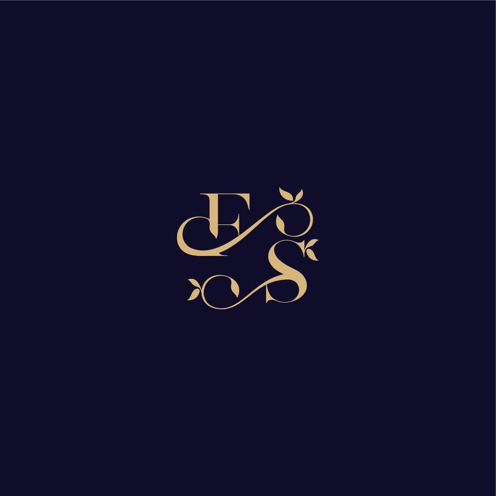 wedding initial FS organic and elegant concept beauty leaf monogram logo letter vector