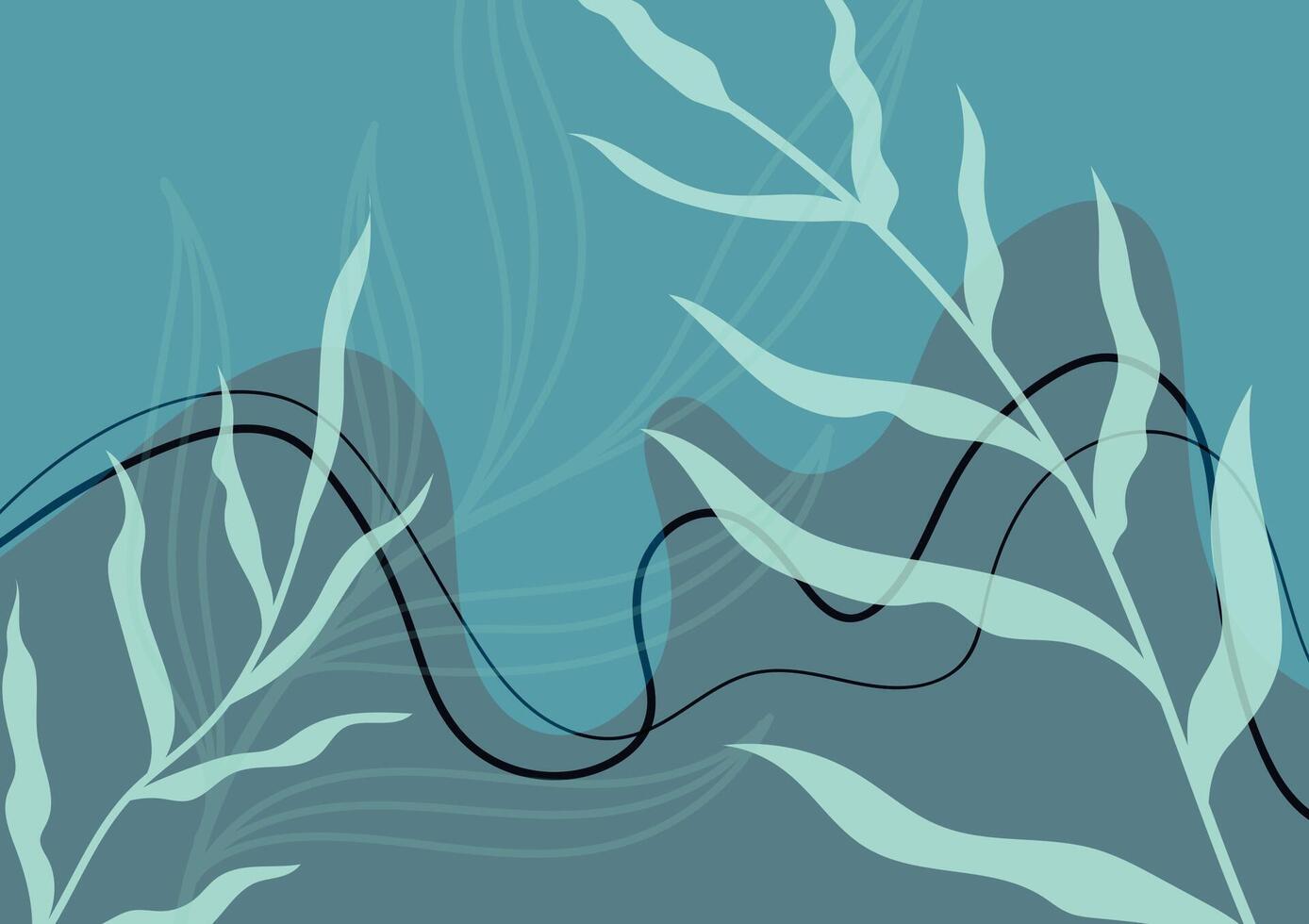 Soft blue tropical art abstract natural background vector
