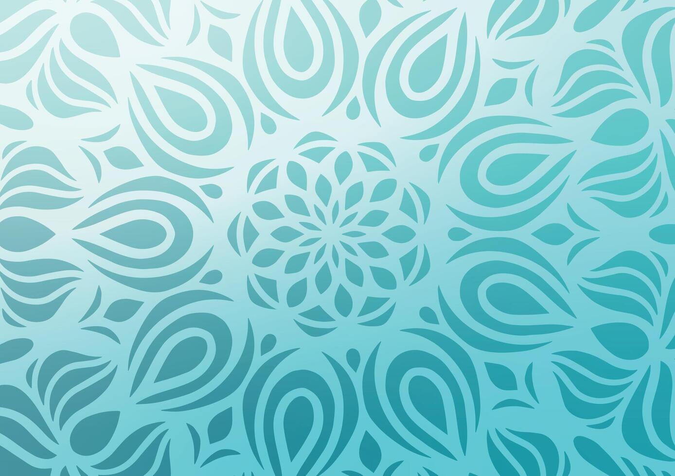 Soft blue mandala natural beauty background vector