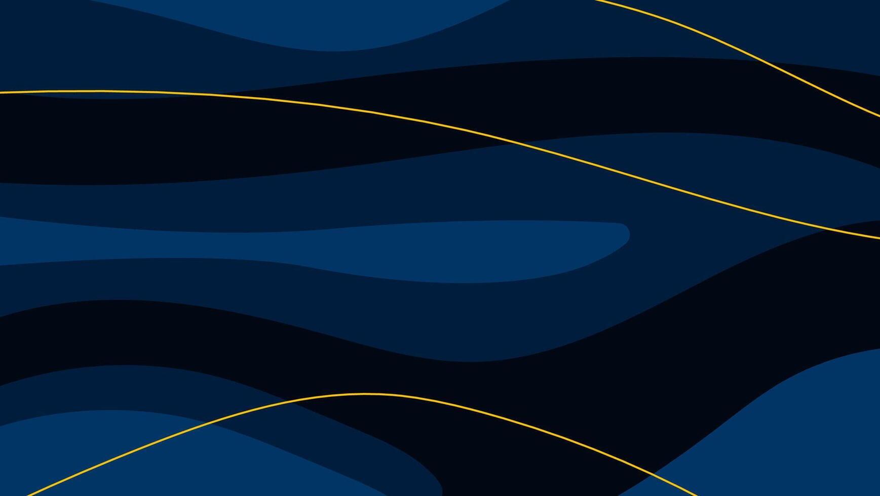 Abstract Navy and Yellow Line Art Background vector