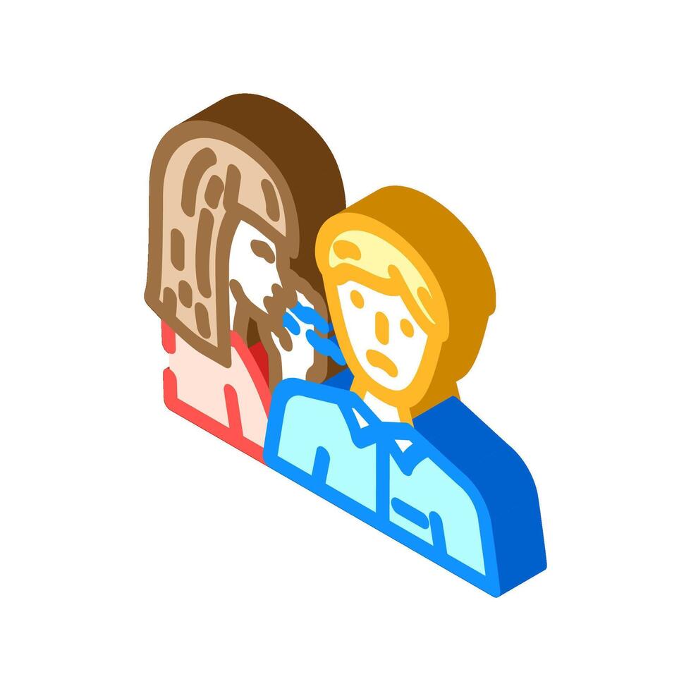 hearsay evidence crime isometric icon illustration vector
