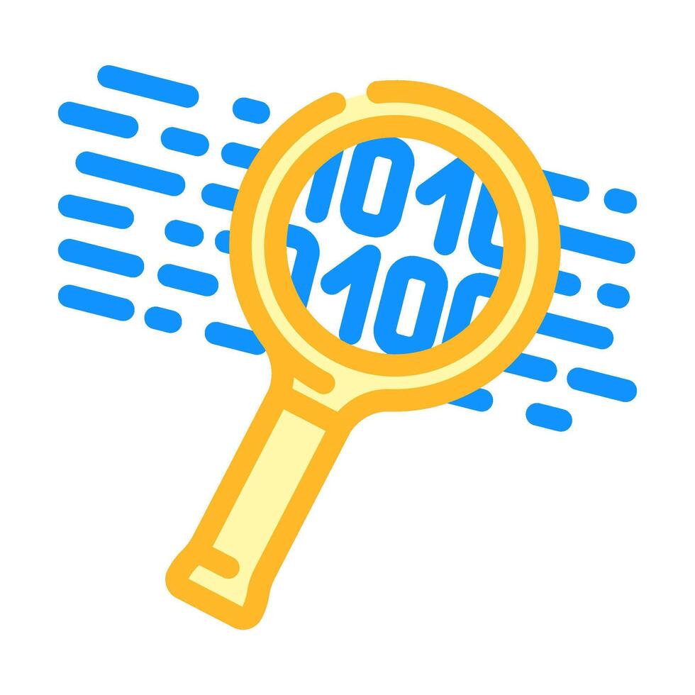 digital evidence crime color icon illustration vector