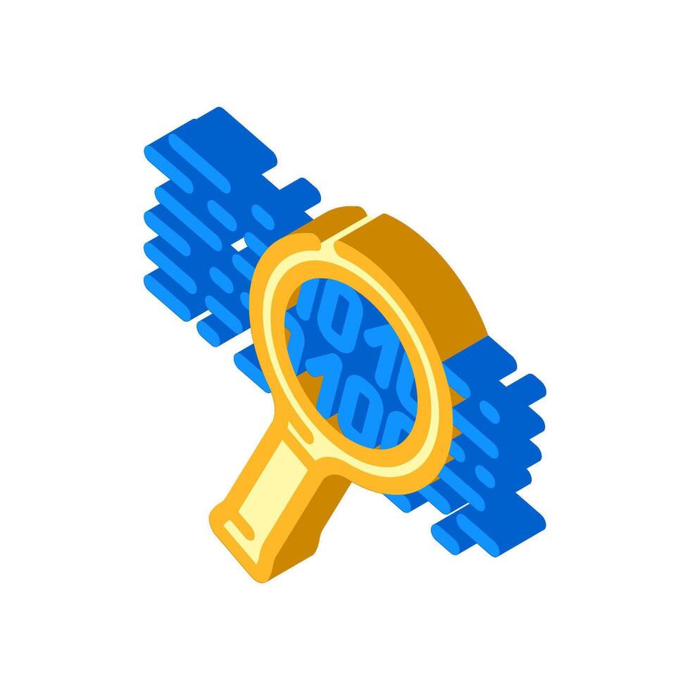 digital evidence crime isometric icon illustration vector