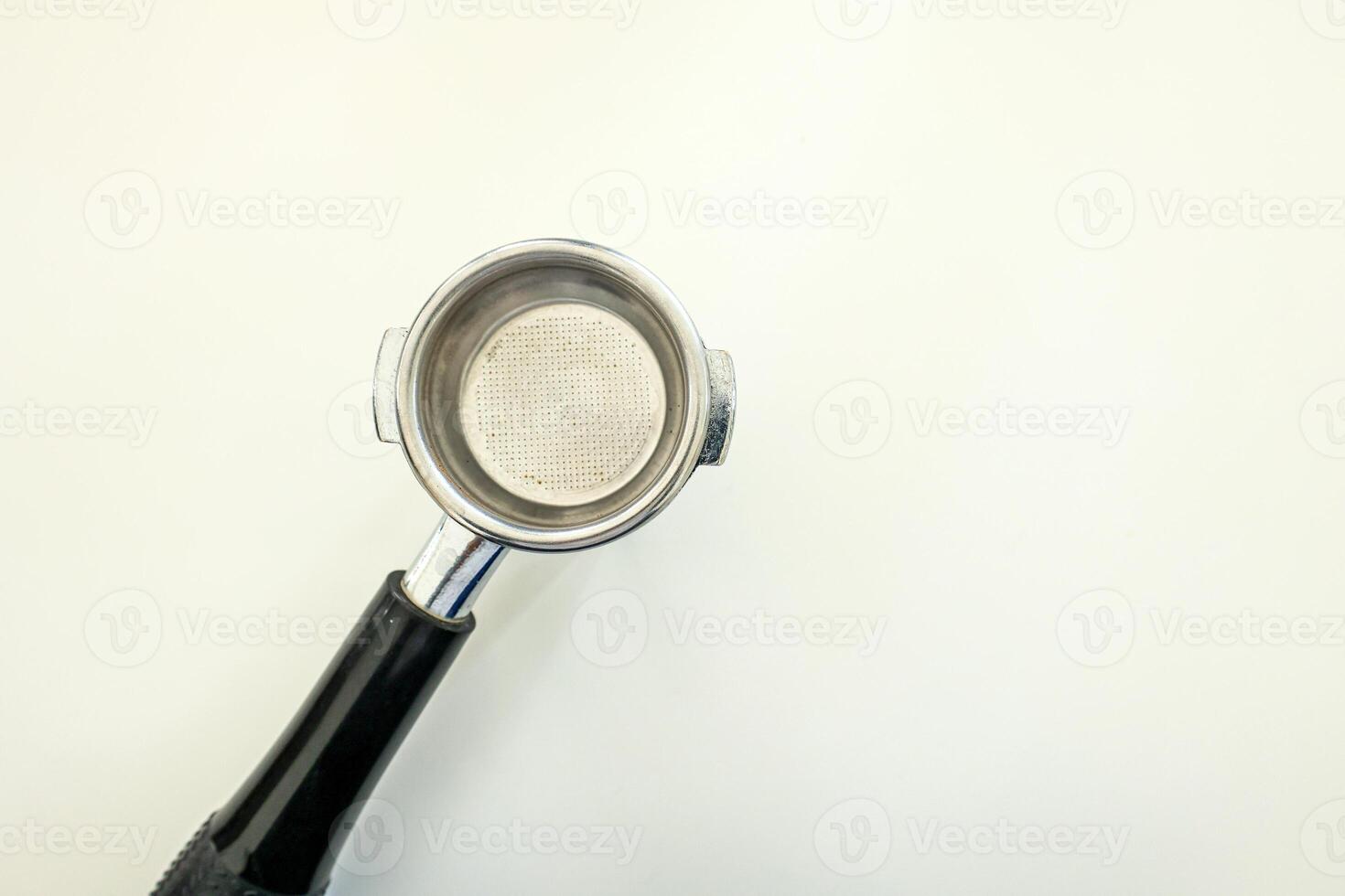 Coffee Tamper. Top View isolated on White Background photo