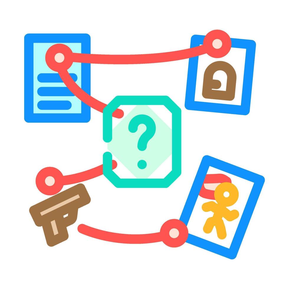insufficient evidence crime color icon illustration vector